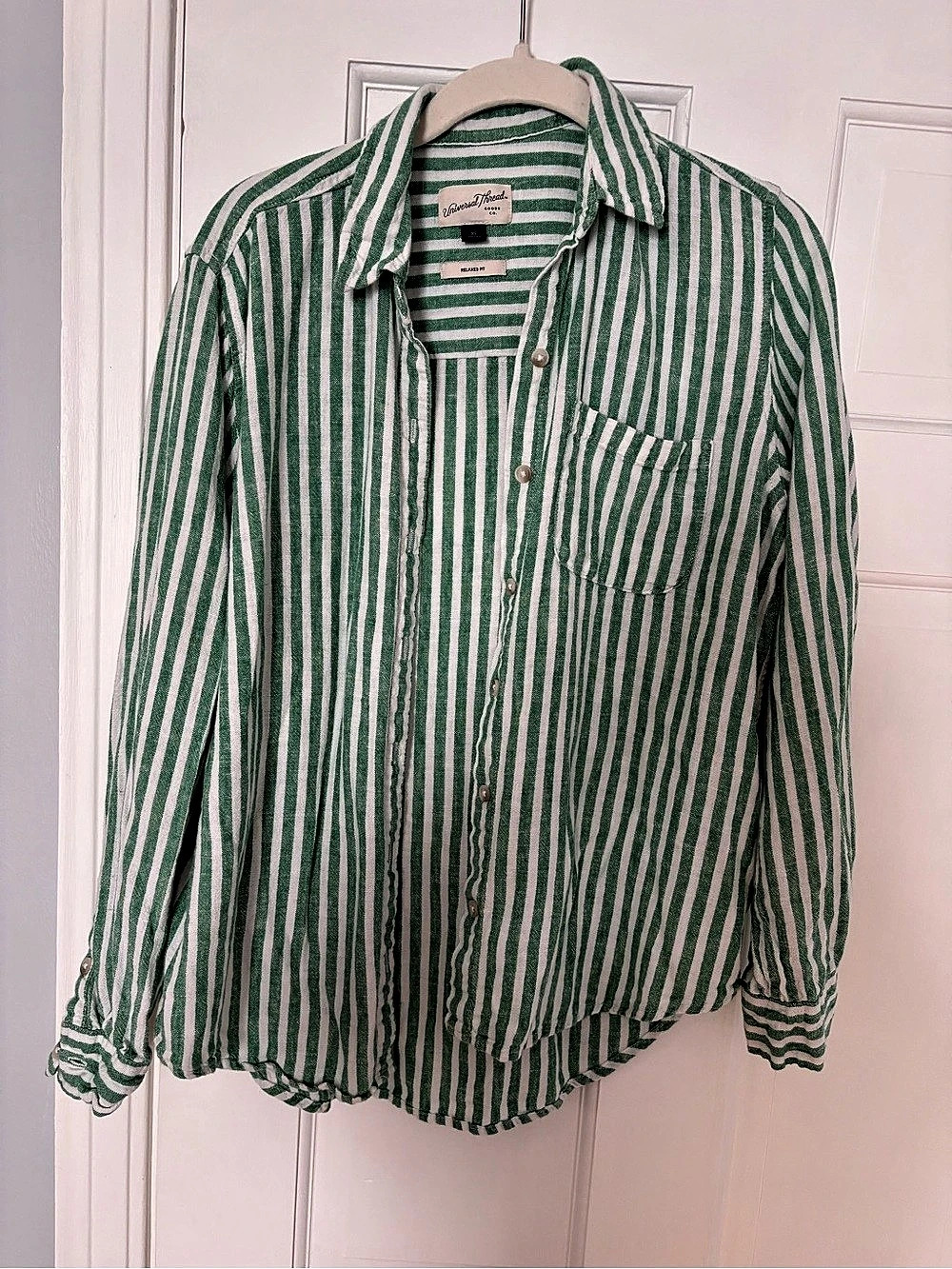 Universal Thread Relaxed Fit Striped Long Sleeve Shirt